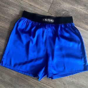 TOM FORD logo-waistband satin shorts - worn once